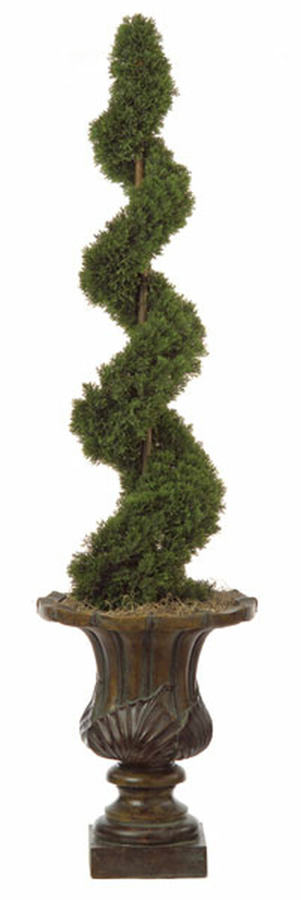 4 Foot Artificial Cedar Spiral Topiary